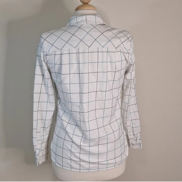 J. Crew 1/4 zip flannel plaid over sized shirt - Picture 5 of 10